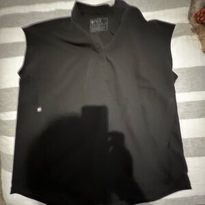 Figs Black Short Sleeve Top